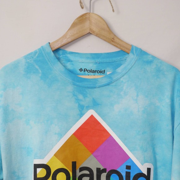 Polaroid Tie Dye Short Sleeve Crop Top Size L - Picture 3 of 11